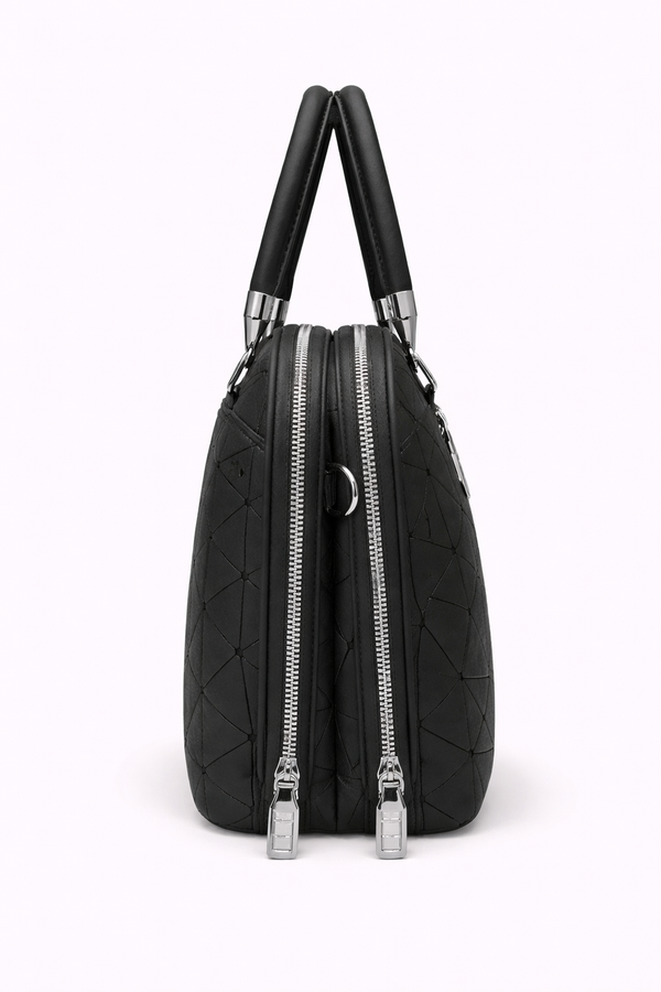 Mirae Black Geometric handbag