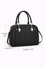 Mirae Black Geometric handbag
