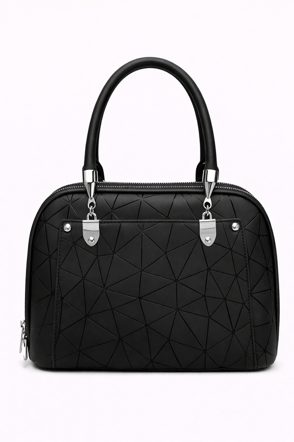 Mirae Black Geometric handbag