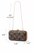 Mirae Art Deco Clutch Purse With Crystal Clasp