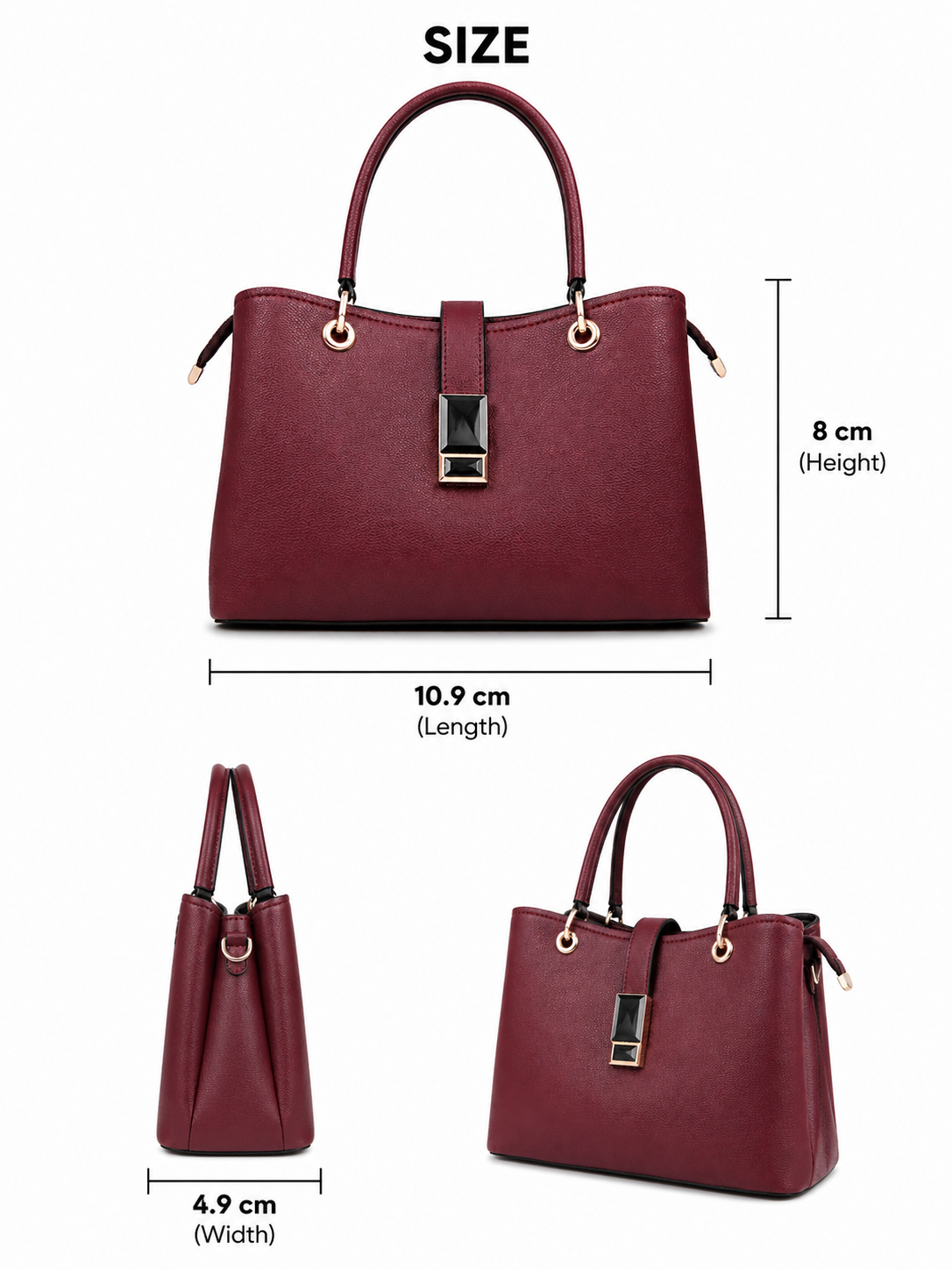 Mirae Royal Burgundy Handbag