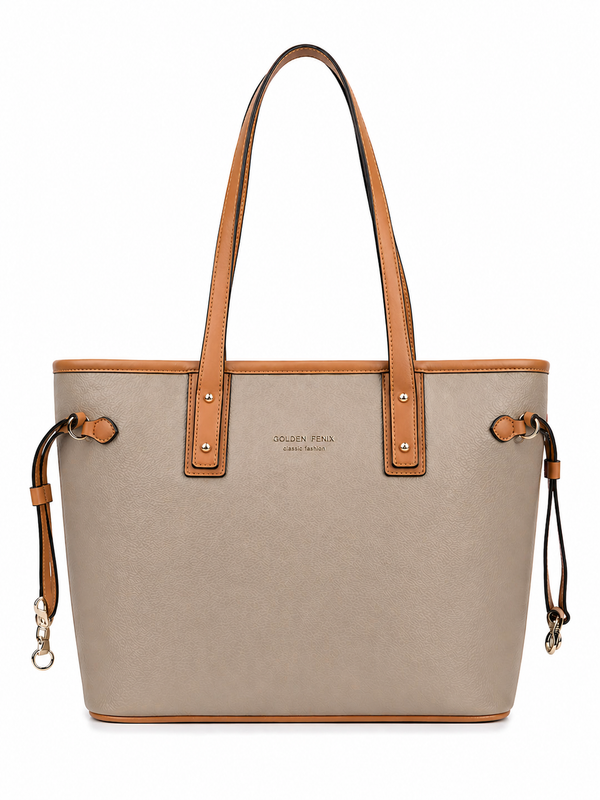 Mirae Soft Beige Carry Tote Bag