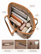 Mirae Soft Beige Carry Tote Bag