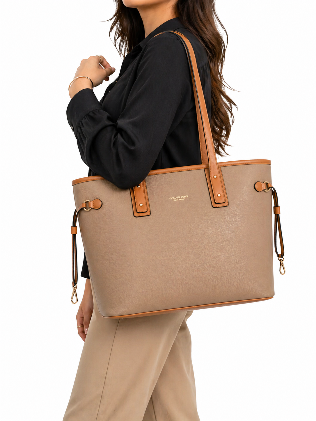 Mirae Soft Beige Carry Tote Bag