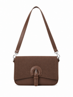 Mirae Brown Leather Crossbody Bag