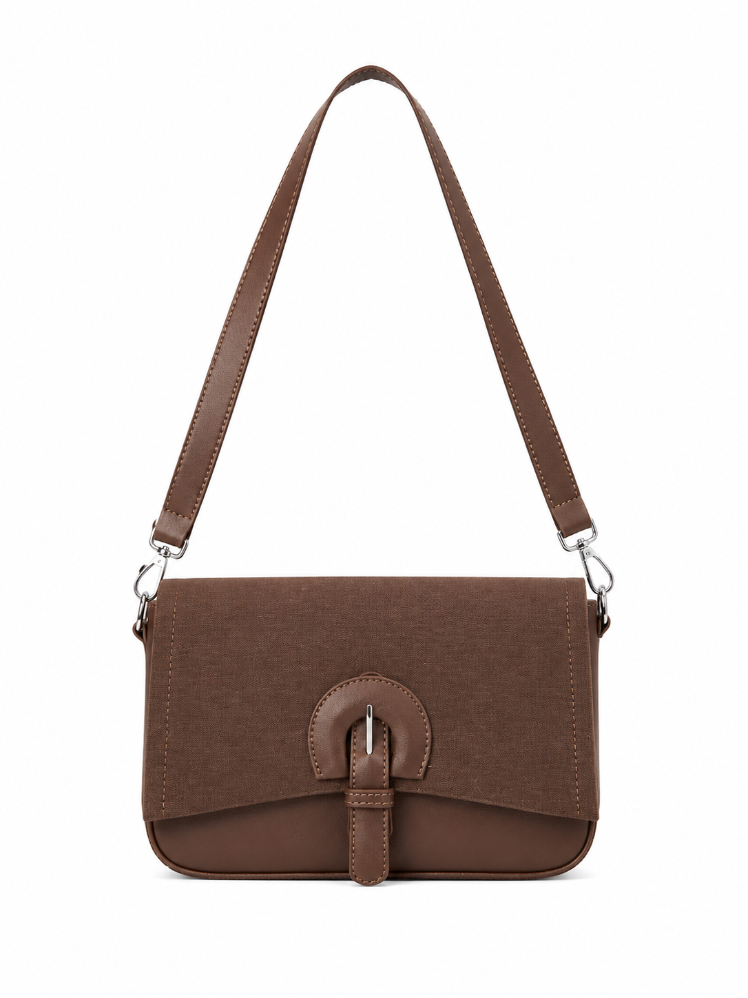 Mirae Brown Leather Crossbody Bag