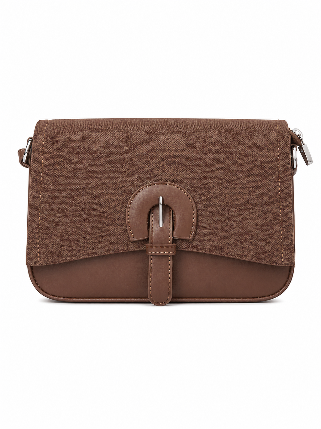 Mirae Brown Leather Crossbody Bag