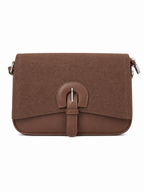 Mirae Brown Leather Crossbody Bag