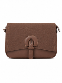 Mirae Brown Leather Crossbody Bag