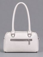 Mirae Glossy White Handbag
