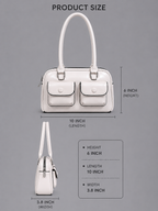 Mirae Glossy White Handbag