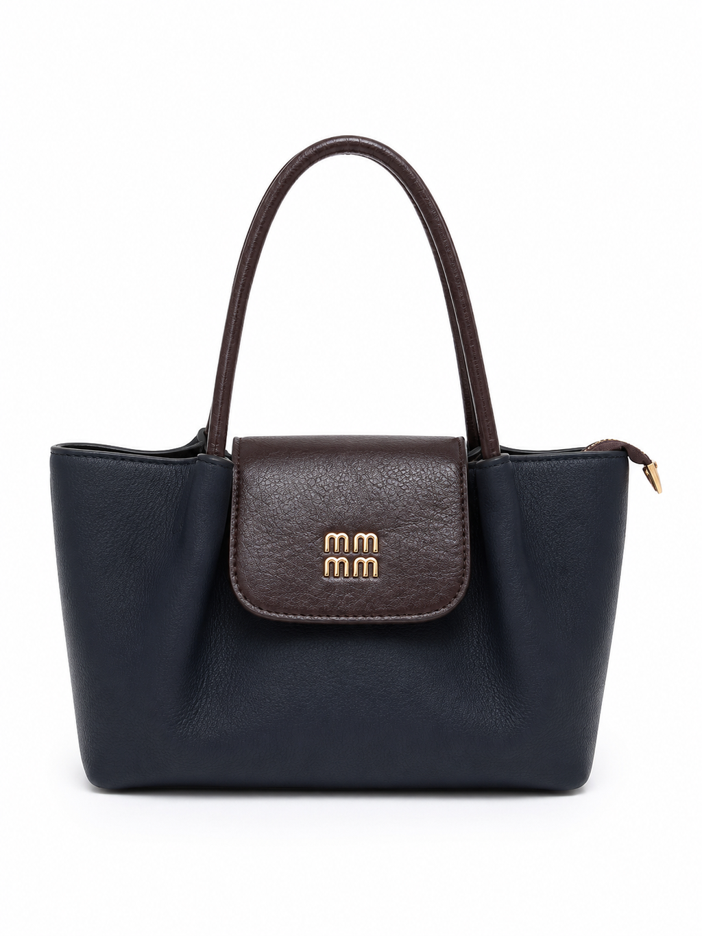 Mirae Black Leather Bag With Pom-Pom Charm