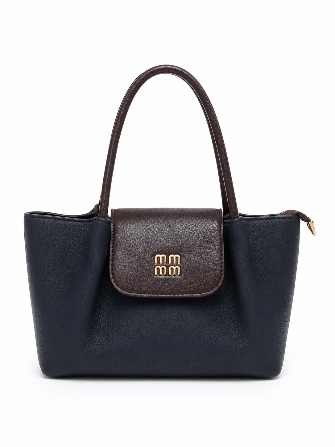 Mirae Black Leather Bag With Pom-Pom Charm