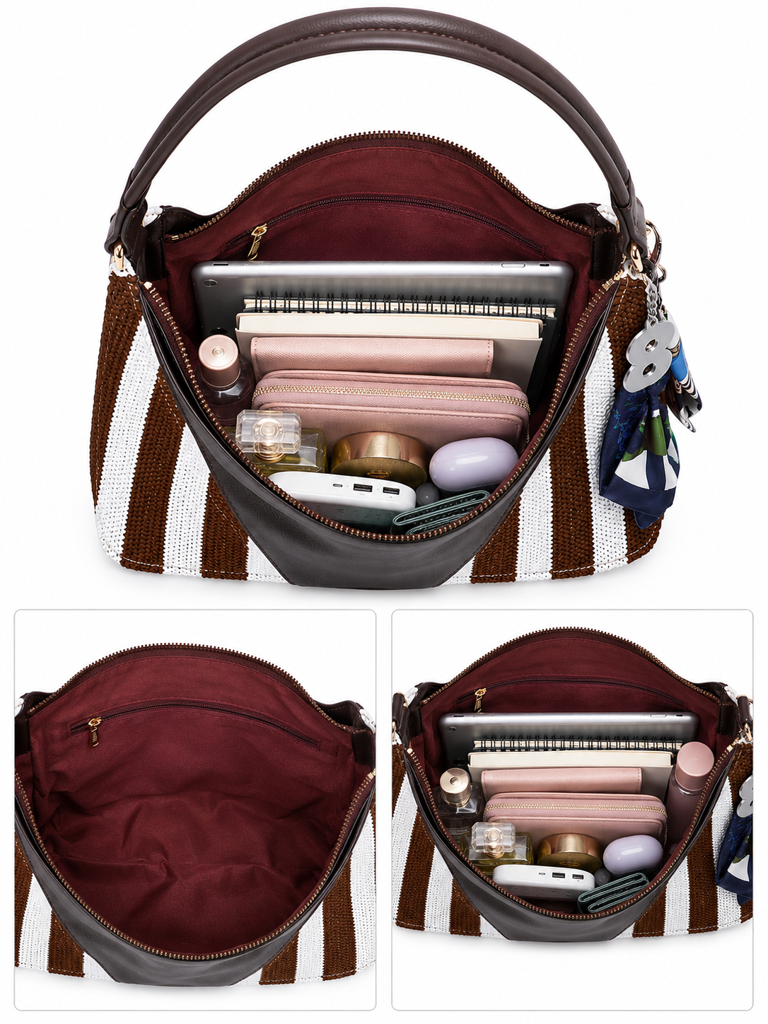 Mirae Crochet-knit Shoulder Bag
