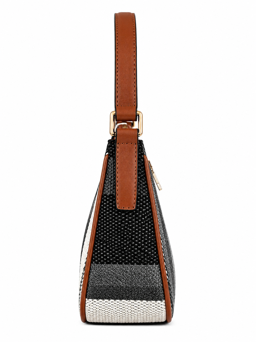Mirae Woven Hobo Bag With Leather Trim