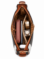 Mirae Woven Hobo Bag With Leather Trim