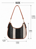 Mirae Woven Hobo Bag With Leather Trim