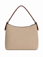 Mirae Beige Suede Hobo Bag