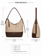 Mirae Beige Suede Hobo Bag