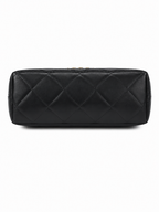 Mirae Two-tone Quilted Black Handbag