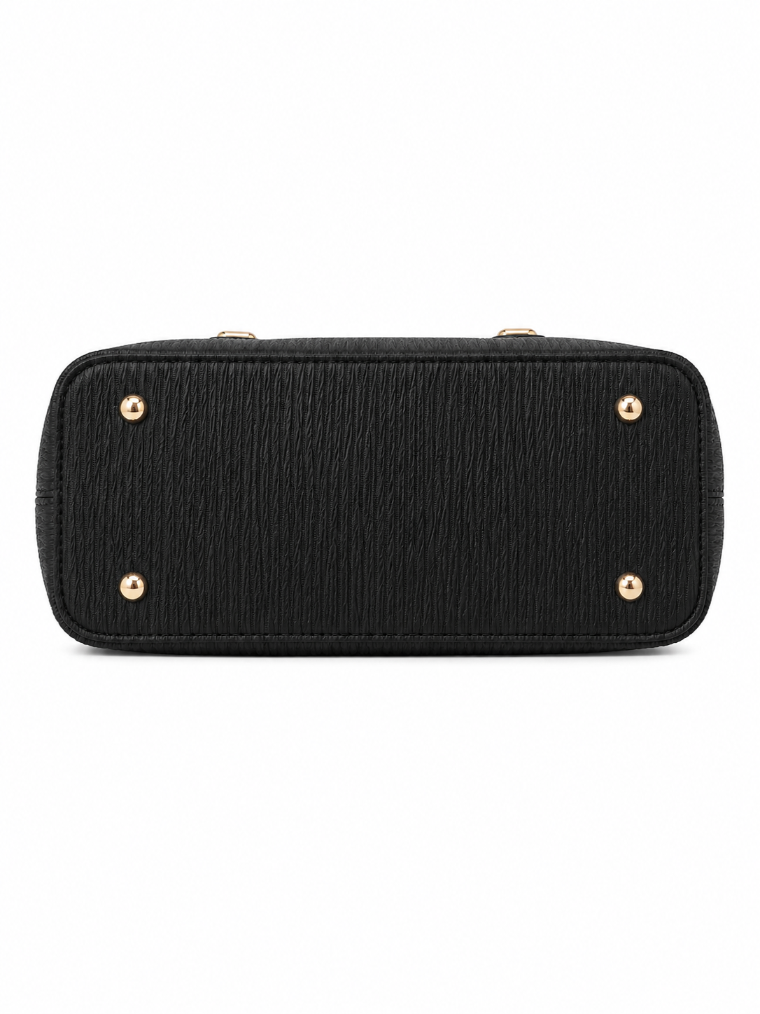 Mirae Textured Black Handbag