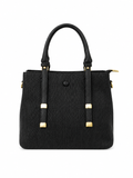 Mirae Textured Black Handbag