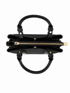 Mirae Textured Black Handbag