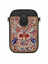 Mirae Beaded Owl Crossbody Bag