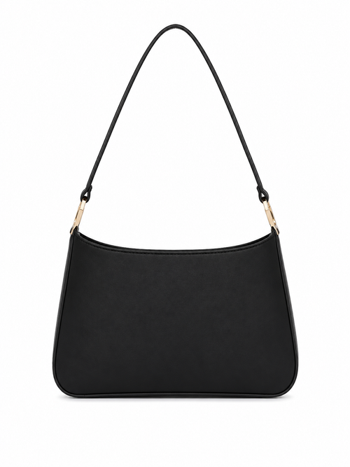 Mirae Black Baguette Bag