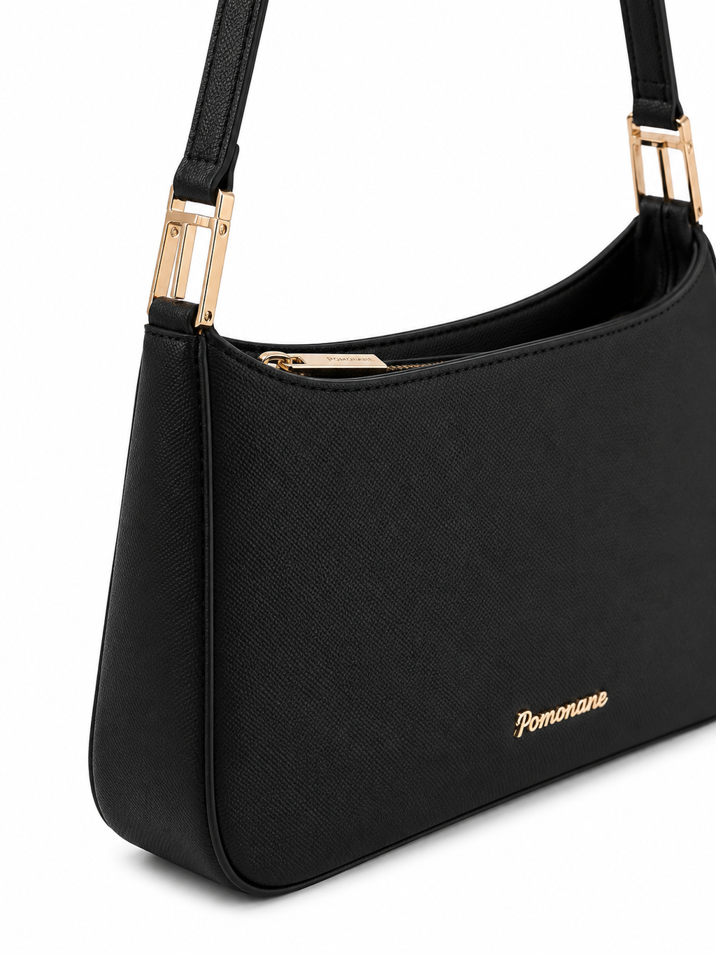 Mirae Black Baguette Bag