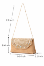 Mirae Bejeweled Clutch With Perl Details