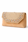 Mirae Bejeweled Clutch With Perl Details
