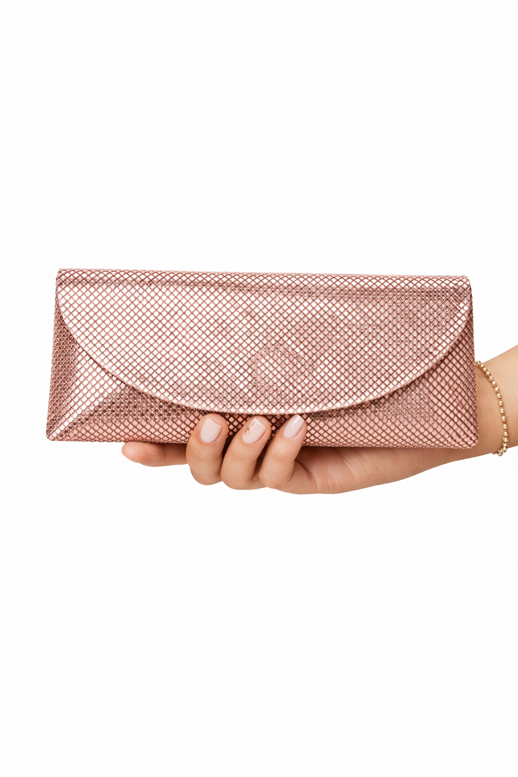 Mirae Metal Mesh Clutch Purse
