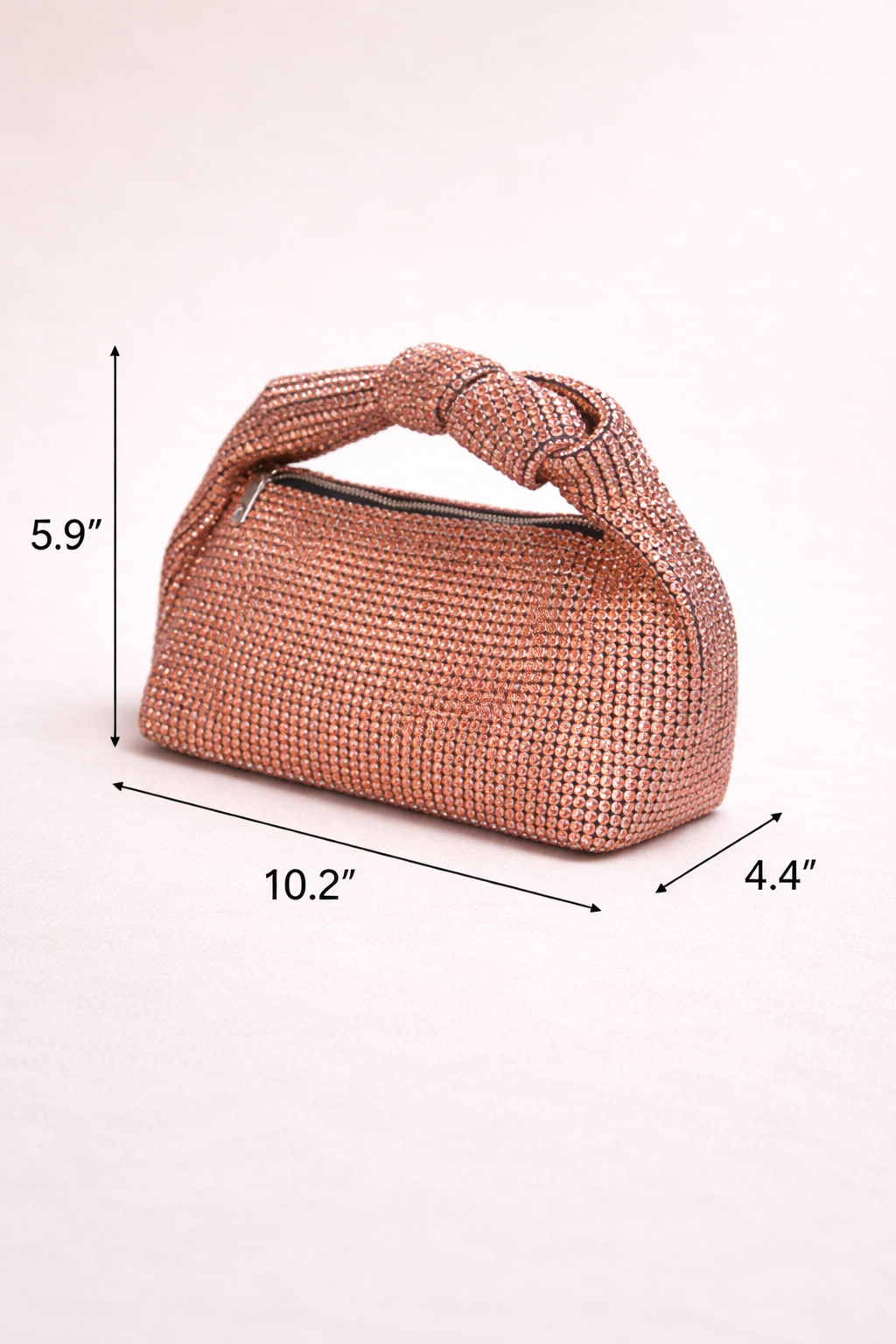 Mirae Sparkling Rose Gold Evening Bag