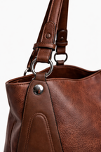 Mirae Sleek Taupe Leather Bag