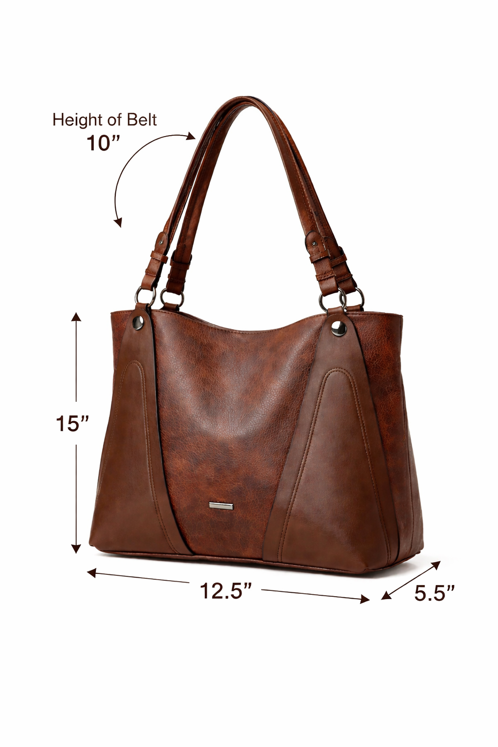 Mirae Sleek Taupe Leather Bag
