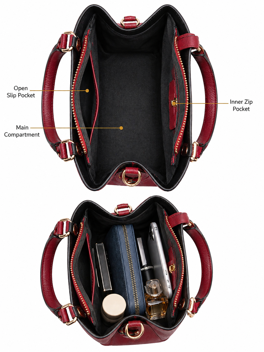Mirae Royal Burgundy Handbag