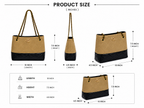 Mirae Two-tone Quilted Tan Handbag