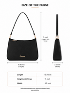 Mirae Black Baguette Bag