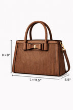Mirae Brown Suede faux Handbag