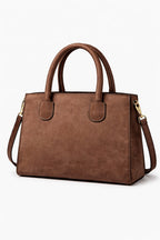 Mirae Brown Suede faux Handbag