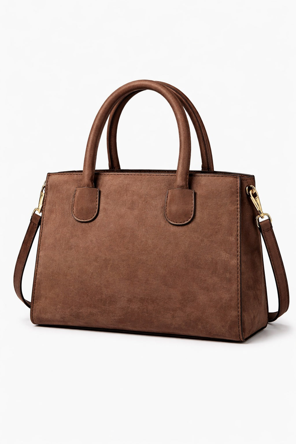 Mirae Brown Suede faux Handbag
