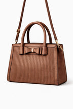 Mirae Brown Suede faux Handbag