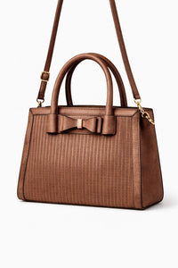 Mirae Brown Suede faux Handbag