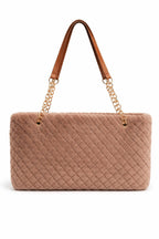 Mirae Plush Quilt Tote Bag