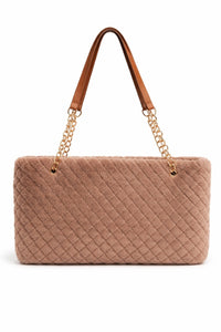 Mirae Plush Quilt Tote Bag